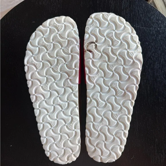 Birkenstock Red Sandals with Cork Footbed and Adjustable Buckle - Picture 7 of 8